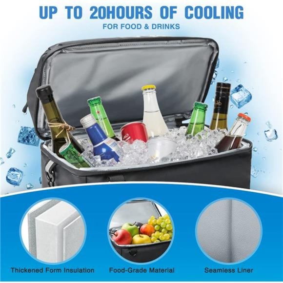 Cooler Backpack 30 Cans Insulated, Leakproof & Waterproof for Men and Women - Picture 3 of 6